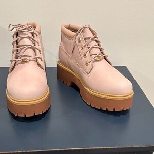 Timberland Pink Lace-Up Boots
